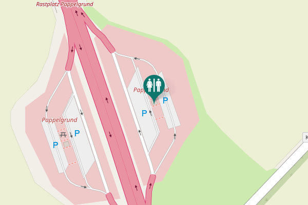 Map showing location of A 143 Toilet