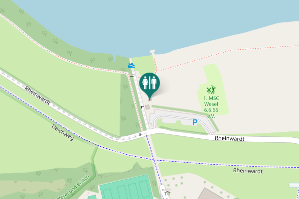 Map showing location of Rheinwardt Toilet