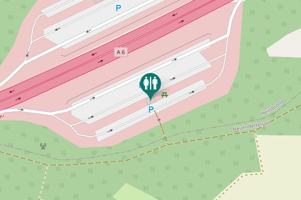 Map showing location of A 6 Toilet