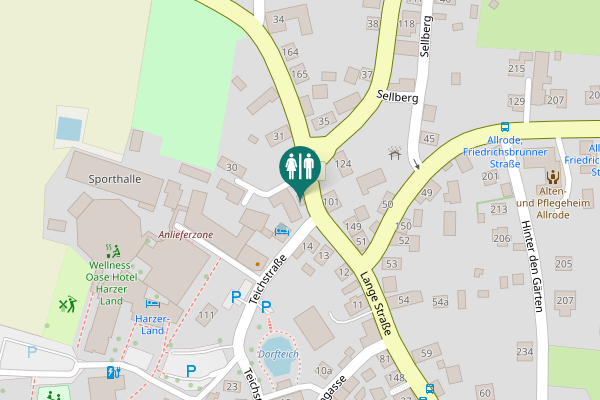 Map showing location of Lange Straße 101 Toilet