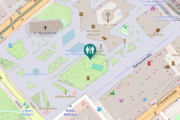 Map showing location of Berlin Toilet