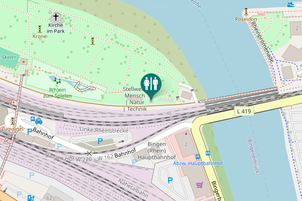 Map showing location of Bahnhof Toilet