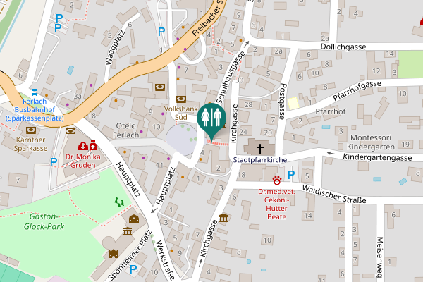 Map showing location of Hauptplatz 5 Toilet