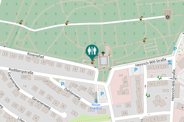 Map showing location of Rosenpfad 1 Toilet
