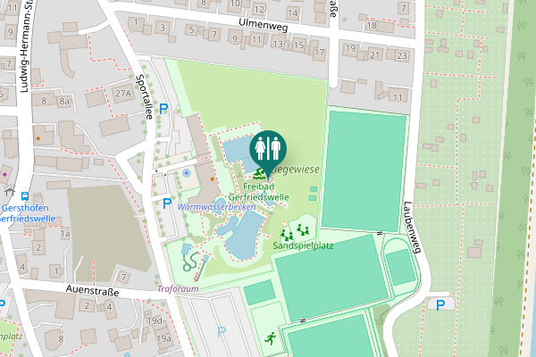 Map showing location of Sportallee 24 Toilet