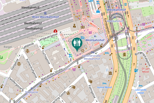 Map showing location of Europaplatz 1 Toilet