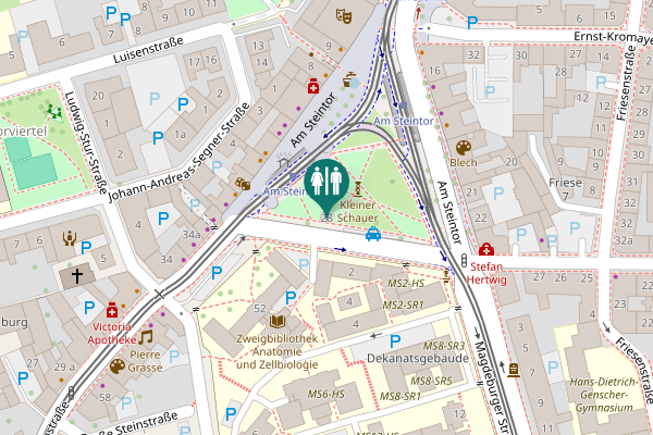 Map showing location of Am Steintor 28 Toilet