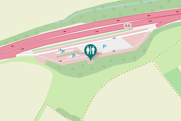 Map showing location of A 6 Toilet