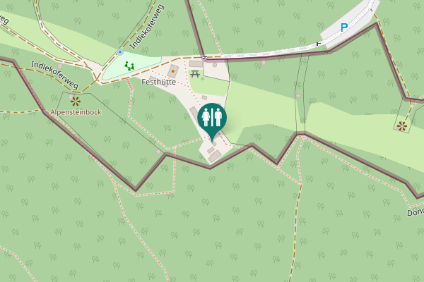 Map showing location of Donnerwegle Toilet