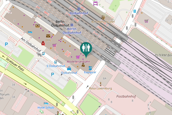Map showing location of Rail & Fresh WC