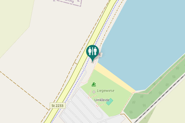 Map showing location of St 2233 Toilet