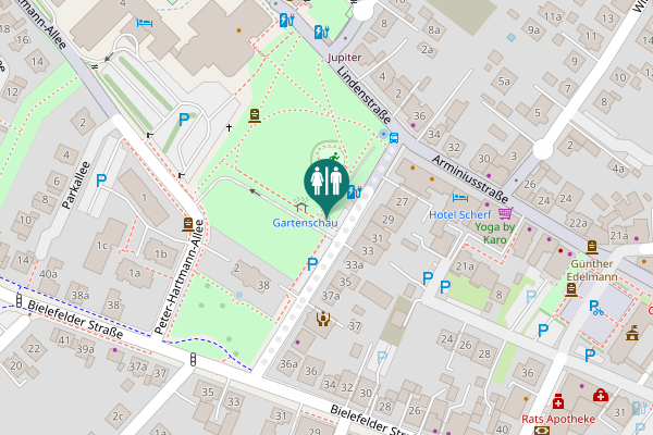 Map showing location of Arminiusstraße 33 Toilet