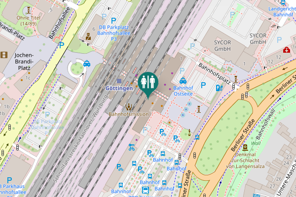 Map showing location of rail & fresh WC