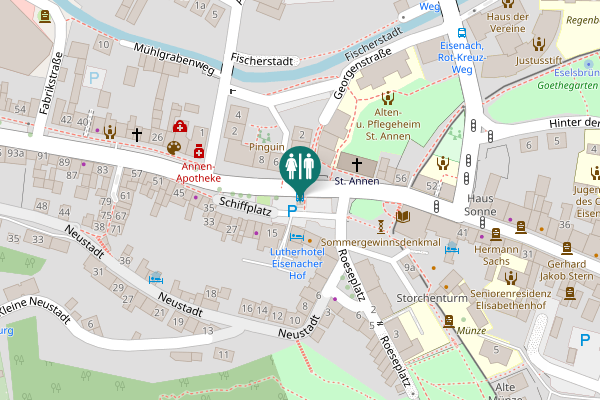Map showing location of Schiffplatz (Georgenstraße)