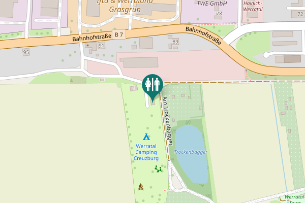 Map showing location of Am Trockenbagger 1 Toilet