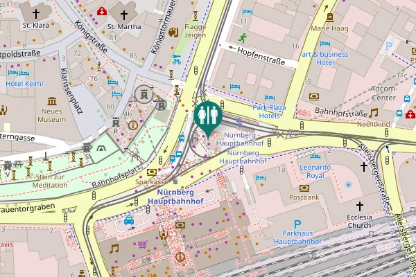 Map showing location of Bahnhofsplatz U-Bahnhof Ebene 1 Behinderten-WC