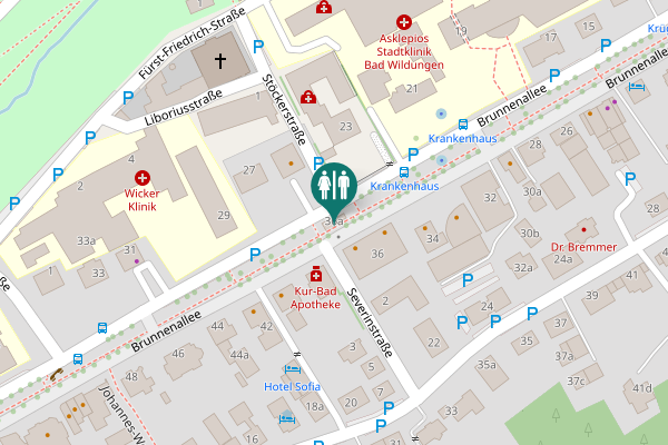 Map showing location of Brunnenallee 36a Toilet