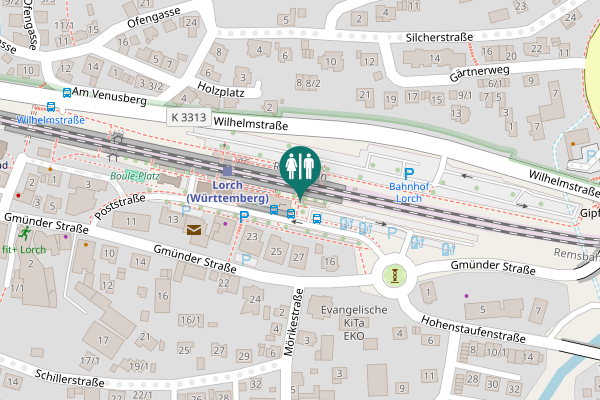 Map showing location of Poststraße 16 Toilet