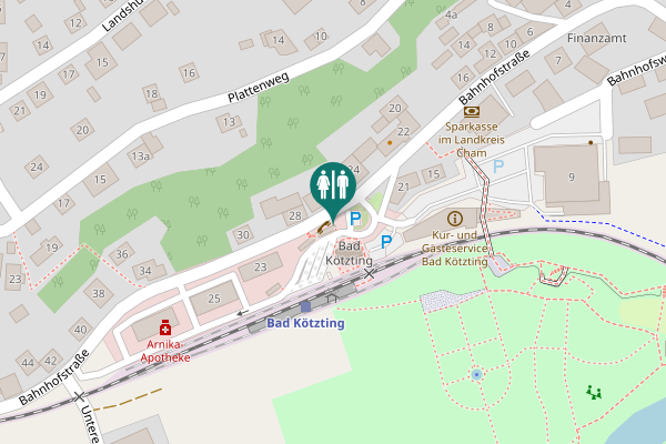 Map showing location of Bahnhofstraße 26 Toilet