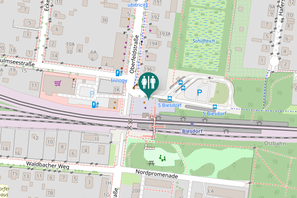 Map showing location of Berliner Toilette
