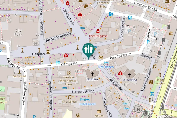Map showing location of Königstraße 60 Toilet