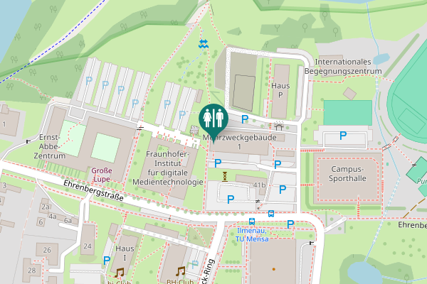 Map showing location of Ehrenbergstraße 45 Toilet