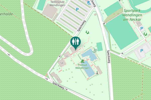 Map showing location of Speckweg 50 Toilet