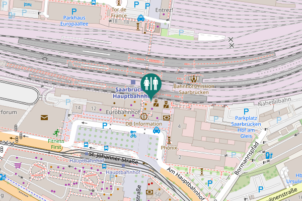 Map showing location of Am Hauptbahnhof 12 Toilet