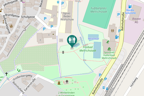Map showing location of Friedenstraße 25 Toilet