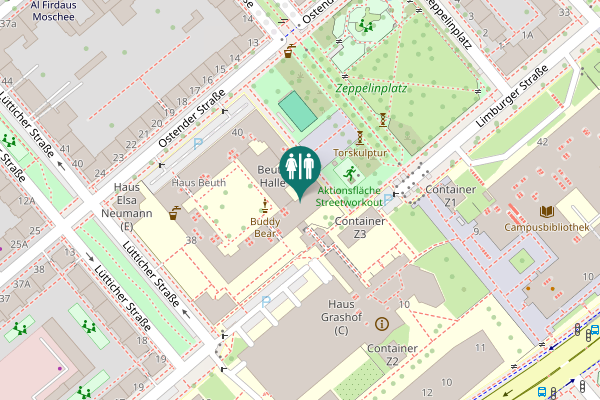 Map showing location of Zeppelinplatz 15 Toilet