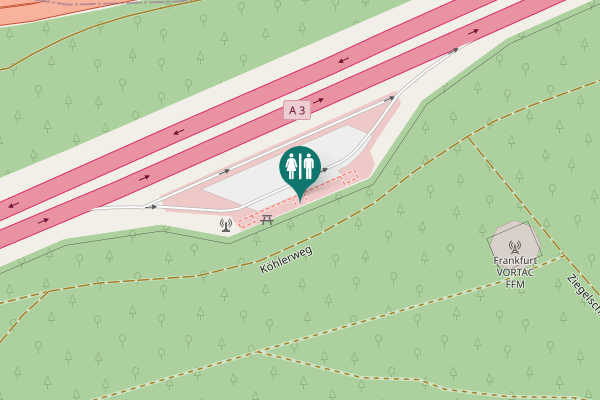 Map showing location of Köhlerweg Toilet