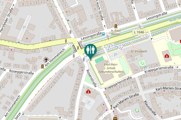 Map showing location of Rosenstraße 45 Toilet