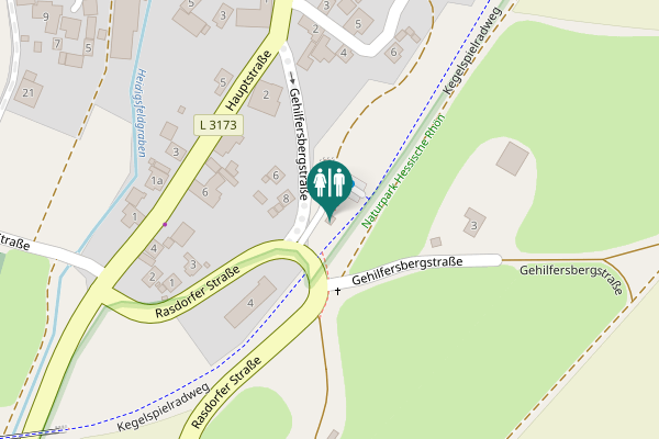 Map showing location of Kegelspielradweg Toilet