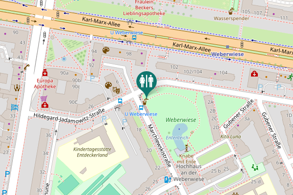 Map showing location of Hildegard-Jadamowitz-Straße Toilet