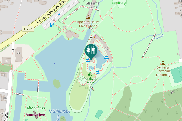 Map showing location of Zum Mühlenteich 16 Toilet