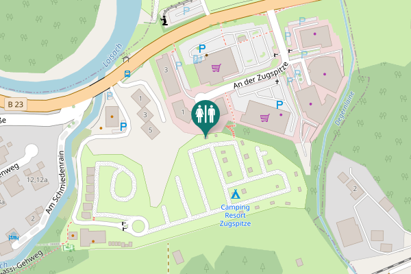 Map showing location of Griesener Straße 9 Toilet