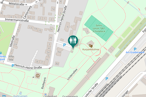 Map showing location of Heinrich-Heine-Straße 9b Toilet