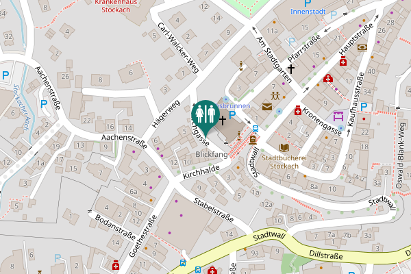 Map showing location of Kirchgasse 5 Toilet