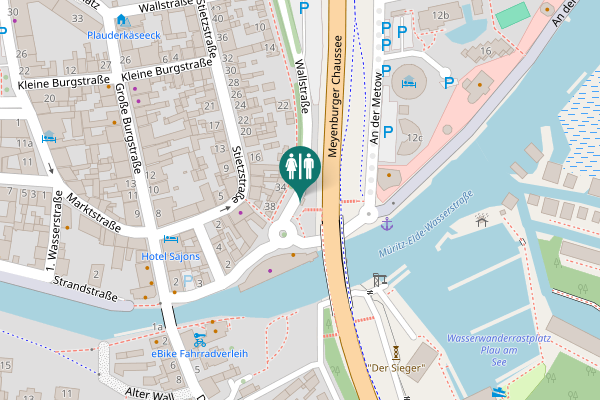 Map showing location of Wallstraße 34 Toilet