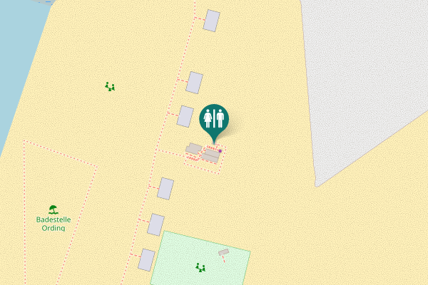 Map showing location of Badestelle Ording-Strandkorbpodest D Toilet