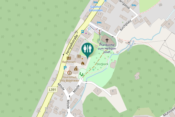 Map showing location of Fernpaßstraße 26a Toilet