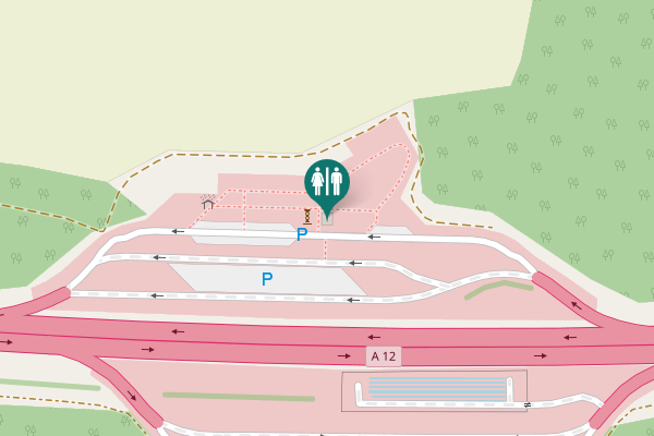 Map showing location of A 12 Toilet