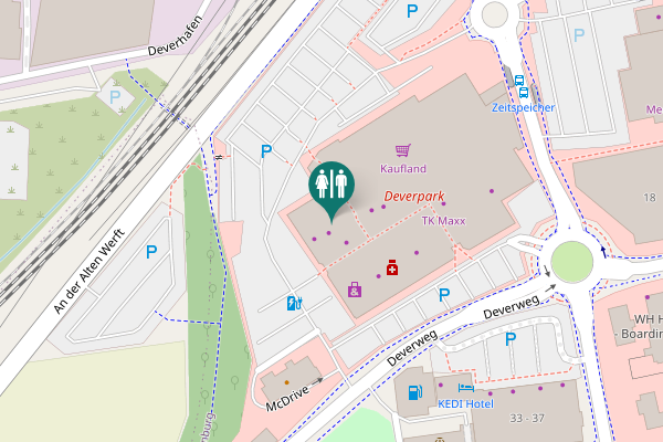 Map showing location of Deverweg 39 - 45 Toilet