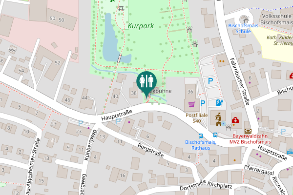 Map showing location of Hauptstraße 38 Toilet