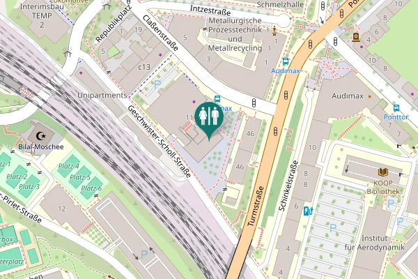 Map showing location of Claßenstraße 11 Toilet