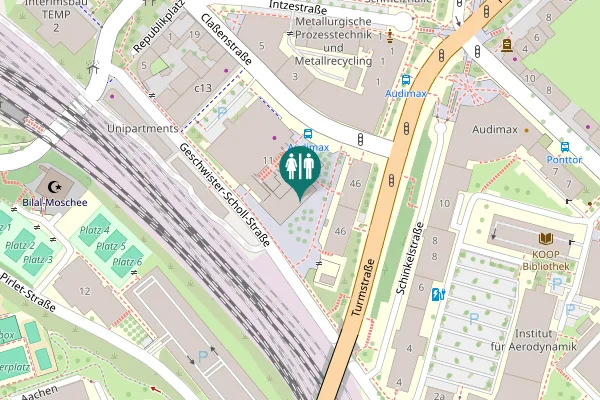 Map showing location of Claßenstraße 11 Toilet