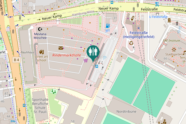 Map showing location of Neuer Kamp 31 Toilet