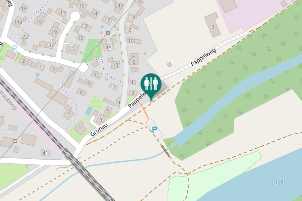 Map showing location of Pappelweg 2 Toilet