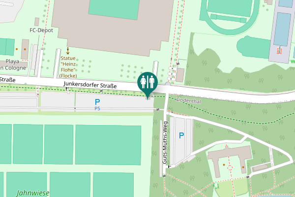 Map showing location of Junkersdorfer Straße Toilet
