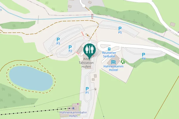 Map showing location of öffentliche Toilette Talstation Höfen